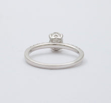 Load image into Gallery viewer, Vintage Solitaire Oval Diamond 14K White Gold Engagement Ring