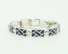 Load image into Gallery viewer, Vintage Sterling Silver Enamel Bracelet