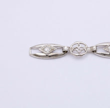 Load image into Gallery viewer, Art Deco Old Euro Diamonds 14K White Gold Bracelet