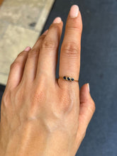 Load image into Gallery viewer, Vintage 14K Yellow Gold Sapphire Three Stone Ring Band