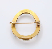 Load image into Gallery viewer, Victorian Etruscan Revival 14K Yellow Gold Baroque Pearl Oval Brooch Pin