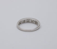 Load image into Gallery viewer, Classic 14K White Gold Diamond Half Eternity Band.