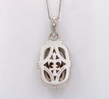 Load image into Gallery viewer, Classic Judith Ripka Tiger Eye Sterling Silver Pendant