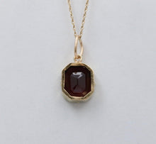 Load image into Gallery viewer, Antique 18K Yellow Gold Rhodolite Garnet Charm Pendant