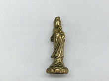 Load image into Gallery viewer, Vintage Guan Yin Holding Baby Brass Statue
