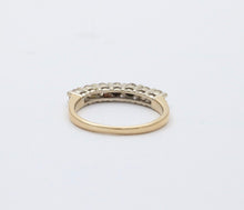 Load image into Gallery viewer, Vintage 14K Gold Seven Diamond Ring Band, Wedding Band.