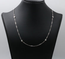 Load image into Gallery viewer, Art Deco Diamonds By The Yard 14K White Gold Watch Chain