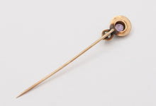 Load image into Gallery viewer, Victorian 14K Yellow Gold Amethyst Pearl Stick Pin