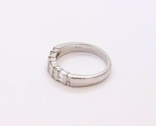 Load image into Gallery viewer, Vintage Ladies Diamonds Platinum Wedding Band Stackable Ring