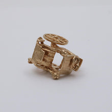 Load image into Gallery viewer, Vintage 9K Yellow Gold Carriage Charm Pendant.