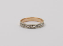 Load image into Gallery viewer, French Antique Rose Cut Diamonds 18K Yellow White Gold Wedding Band