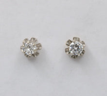Load image into Gallery viewer, Timeless Diamond 14K White Gold Studs.