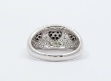 Load image into Gallery viewer, 14k White Gold Black & White Cubic Zirconia Heart Ring