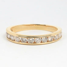 Load image into Gallery viewer, Vintage 14K Yellow Gold Diamond Half Eternity Band