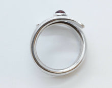 Load image into Gallery viewer, Beautiful Vintage Tourmaline Sterling Silver Coil Ring