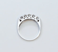 Load image into Gallery viewer, Vintage Ladies 14K White Gold Large Diamonds Wedding Band