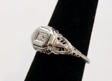 Load image into Gallery viewer, Art Deco Diamond 18K White Gold Ring