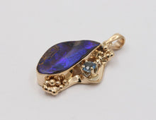 Load image into Gallery viewer, Beautiful Boulder Opal Topaz 14K Yellow Gold Pendant