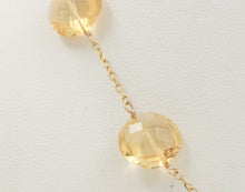 Load image into Gallery viewer, Vintage 14K Yellow Gold Natural Citrine Necklace