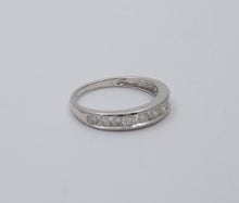 Load image into Gallery viewer, Classic 14K White Gold Diamond Half Eternity Band.