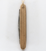 Load image into Gallery viewer, Vintage 12K Yellow Gold & Stainless steel Knife Pendant