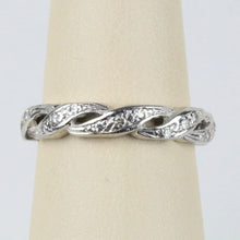Load image into Gallery viewer, Vintage 14K White Gold Twist Eternity Band