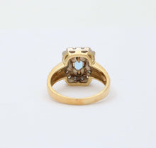 Load image into Gallery viewer, Topaz Diamonds 18K Yellow White Gold Halo Ring