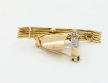 Load image into Gallery viewer, Vintage 14k Yellow Gold Diamond SailBoat Brooch