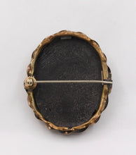 Load image into Gallery viewer, Victorian Cherub Angel Enamel 10K Rose Gold Brooch