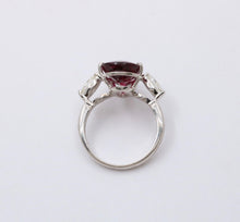 Load image into Gallery viewer, Gorgeous 18K White Gold Rubellite Tourmaline and Diamond Ring
