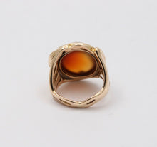 Load image into Gallery viewer, Art Nouveau Agate 14K Yellow Gold Ring