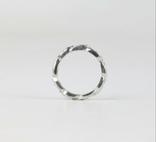 Load image into Gallery viewer, Vintage 14K White Gold Twist Eternity Band