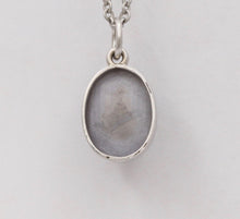 Load image into Gallery viewer, Vintage 14K White Gold Sapphire Pendant Estate Jewelry