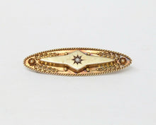 Load image into Gallery viewer, Victorian English 15K Yellow Gold Diamond Brooch