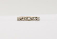 Load image into Gallery viewer, French Antique Rose Cut Diamonds 18K Yellow White Gold Wedding Band