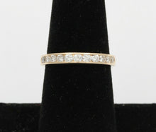 Load image into Gallery viewer, Vintage 14K Yellow Gold Half Eternity Diamond Wedding Band