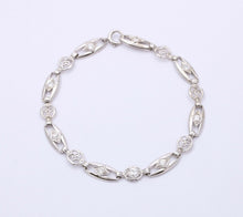 Load image into Gallery viewer, Art Deco Old Euro Diamonds 14K White Gold Bracelet