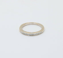 Load image into Gallery viewer, Vintage 14K White Gold Half Eternity DIamond Ring Band