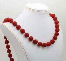 Load image into Gallery viewer, Vintage Red Cinnabar Chanterelle Necklace