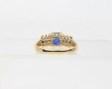 Load image into Gallery viewer, Vintage Sapphire and Diamond 14K Yellow Gold Ladies Ring