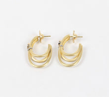 Load image into Gallery viewer, Vintage Denior 18K Yellow Gold, Diamond Earrings