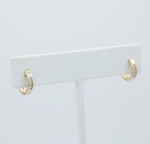 Load image into Gallery viewer, Minimize Diamond 10K Yellow Gold Small Huggies Earrings
