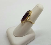 Load image into Gallery viewer, Vintage Ladies 14K Yellow Gold Bypass Iolite Ring