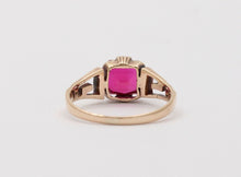 Load image into Gallery viewer, Victorian Ruby 10K Rose Gold Ring