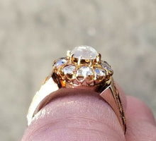 Load image into Gallery viewer, Important Historical Georgian Old Mine Diamonds Moonstone 18K Rose Gold Ring