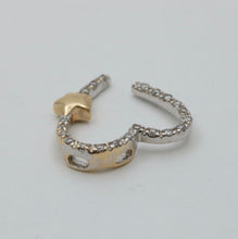 Load image into Gallery viewer, Vintage Heart on a Star Diamonds 14K White Yellow Gold Pendant