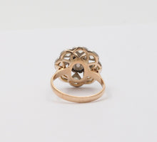 Load image into Gallery viewer, Edwardian Old European Diamonds Natural Pearl Platinum 18K YG Ring