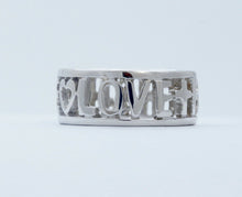 Load image into Gallery viewer, Vintage Love Hope Faith 14K White Gold Ring