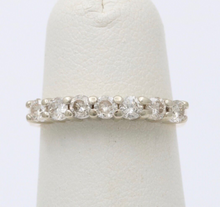 Load image into Gallery viewer, Vintage 14K Gold Seven Diamond Ring Band, Wedding Band.