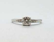 Load image into Gallery viewer, Art Deco Diamond 14K White Gold Engagement Ring